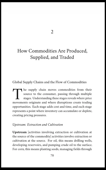 Opening page of Chapter 2 of Commodities: How Commodities Are Produced, Supplied, and Traded