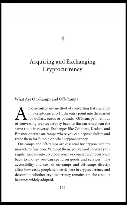 Opening page of Chapter 4 of Cryptocurrencies: Acquiring and Exchanging Cryptocurrency