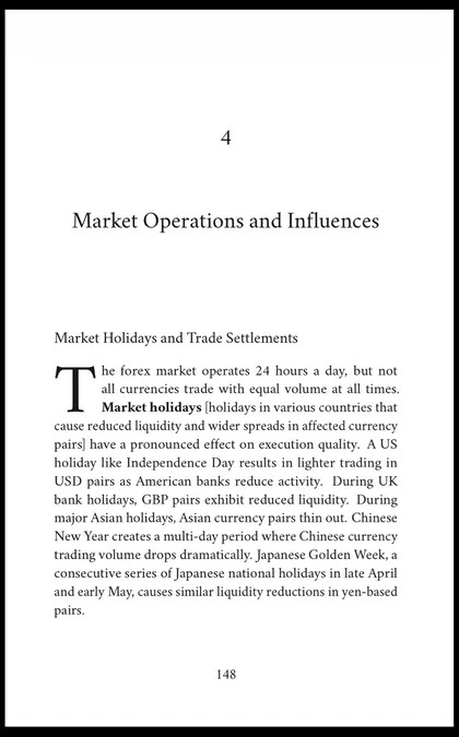 Opening page of Chapter 4 of Foreign Exchange: Market Operations and Influences