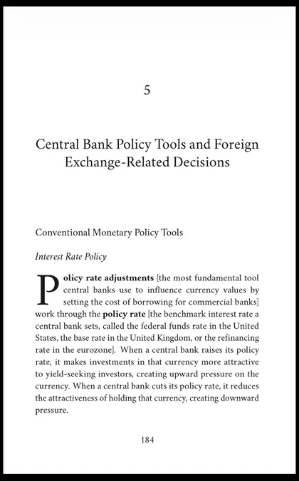 Opening page of Chapter 5 of Foreign Exchange: Central Bank Policy Tools and Foreign Exchange-Related Decisions
