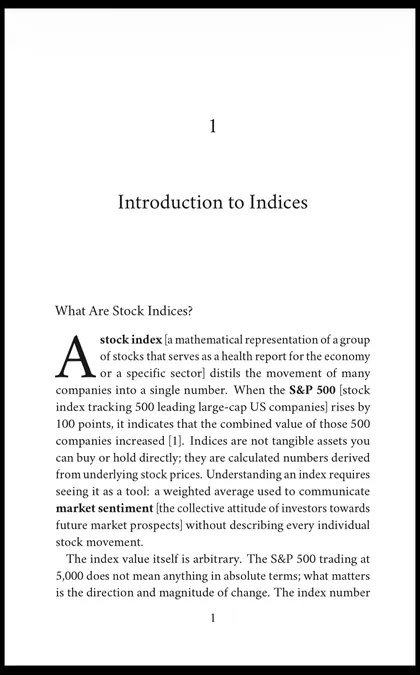 Opening page of Chapter 1 of Stock Indices: Introduction to Indices