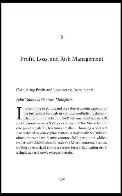 Opening page of Chapter 5 of Stock Indices: Profit, Loss, and Risk Management