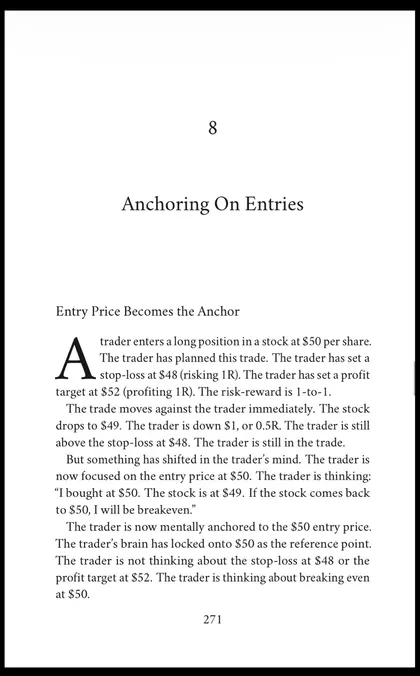 Opening page of Chapter 8 of Neurochemistry & Market Behaviour: Anchoring On Entries