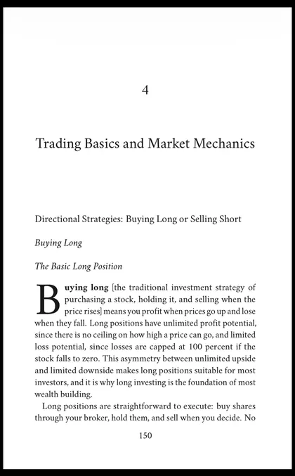 Opening page of Chapter 4 of Stocks & Equities: Trading Basics and Market Mechanics